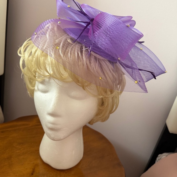 Fascinator, Purple, Headband Style, No Defects - Picture 1 of 4